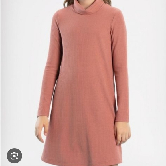 Forever 21 Ribbed Long Sleeve Dress in Mauve - Picture 2 of 7